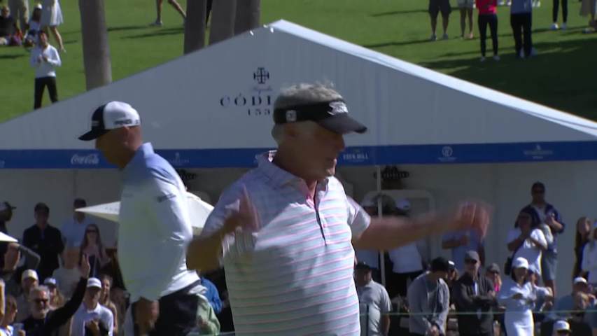 Michael Allen makes birdie putt on No. 17 at Hoag Classic