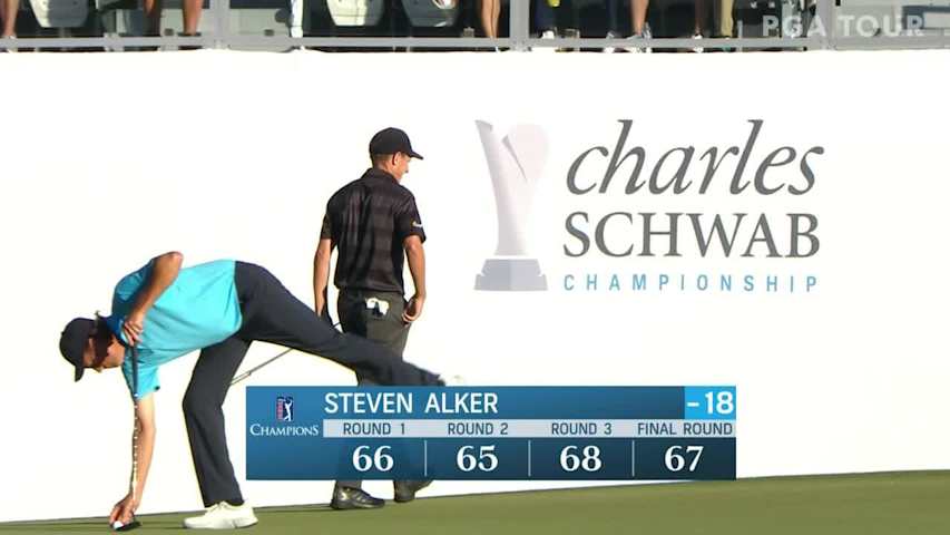 Steven Alker makes birdie on No. 18 at Schwab Cup Championship