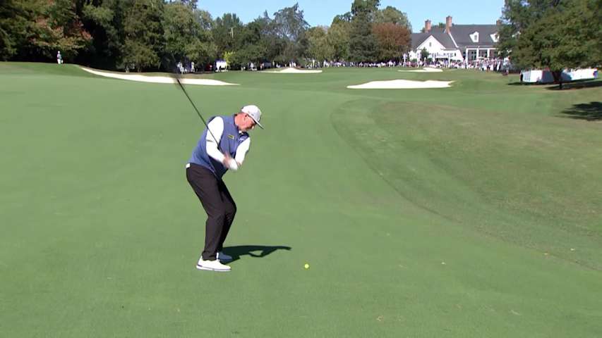 Ernie Els makes birdie on No. 9 at Dominion Energy Charity Classic