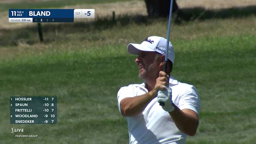 Richard Bland's approach sets up birdie putt at Valero