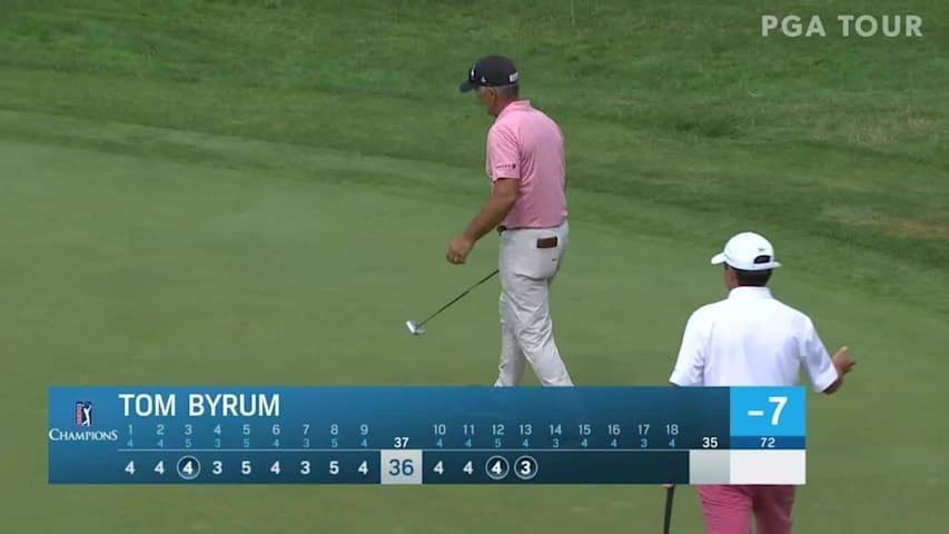 Tom Byrum makes a birdie on No. 13 at DICK'S