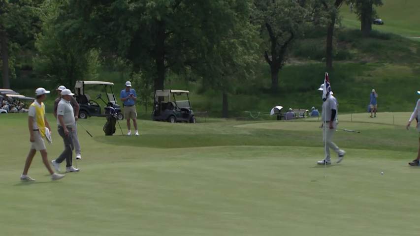Freddie Jacobson makes birdie on No. 13 at Principal Charity Classic
