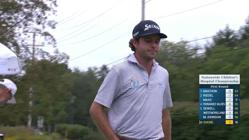 Davis Shore makes birdie on No. 16 at Nationwide Children's