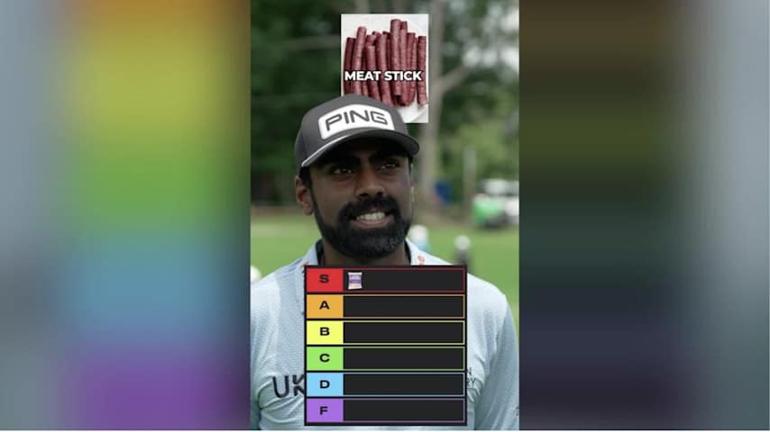 Sahith Theegala tier-ranks golf-course snacks