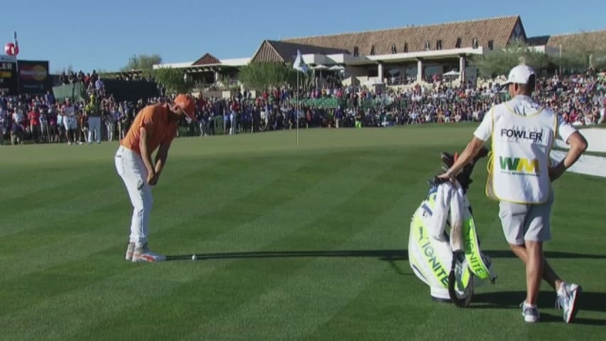 Rickie Fowler's superb up and down for par at Waste Management