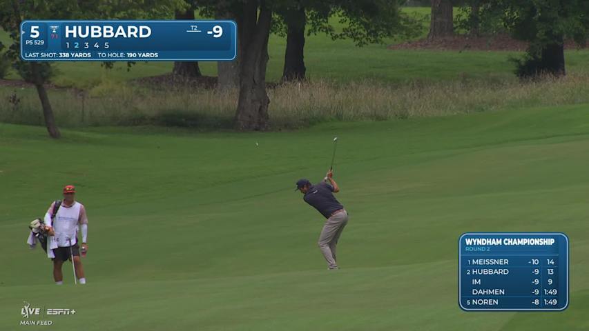 Mark Hubbard makes birdie on No. 5 at Wyndham