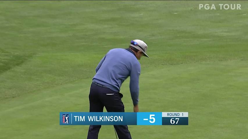 Tim Wilkinson makes birdie on No. 9 in Round 1 at Safeway Open