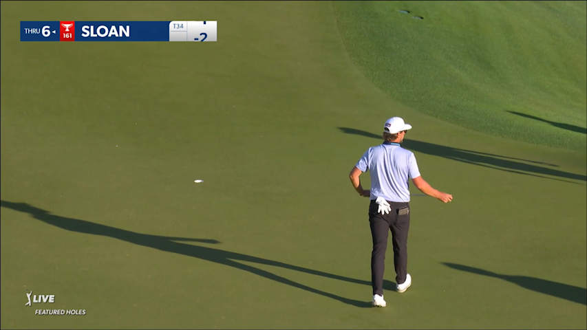 Roger Sloan holes a 19-footer for birdie at Houston Open