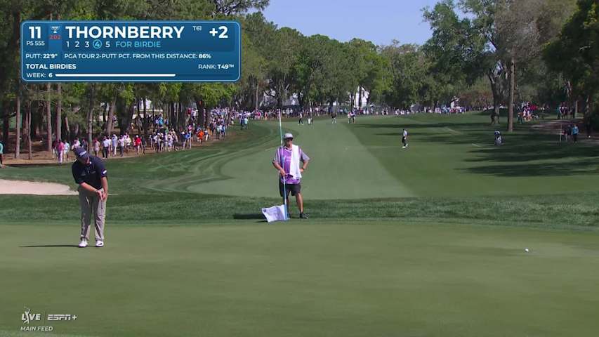 Braden Thornberry sinks a 22-foot birdie putt at Valspar