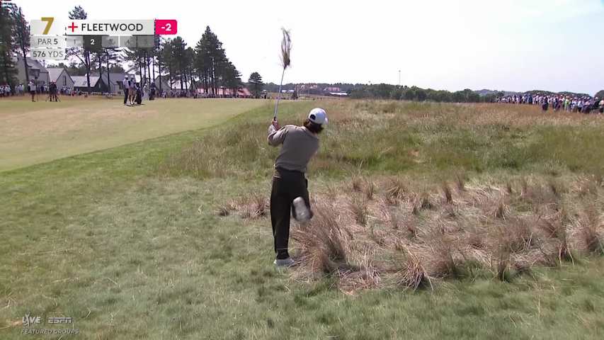 Tommy Fleetwood makes birdie on No. 7 at Genesis Scottish Open