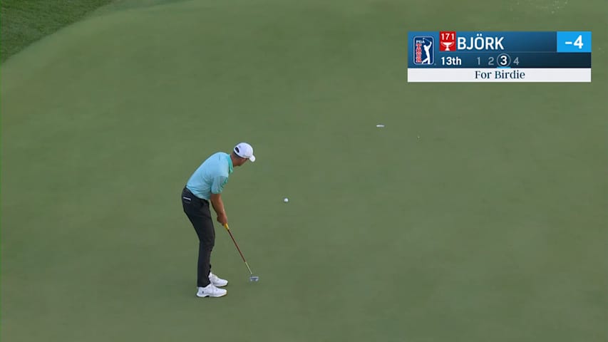 Alexander Björk sinks a 23-foot birdie putt at Black Desert
