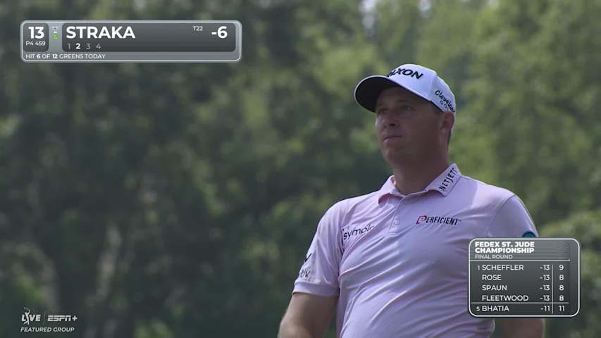 Sepp Straka makes birdie on No. 13 at FedEx St. Jude