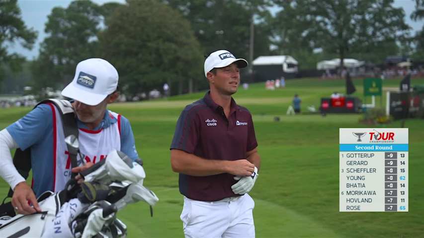 Viktor Hovland's 131-yard approach sets up birdie on No. 12 at TOUR Championship