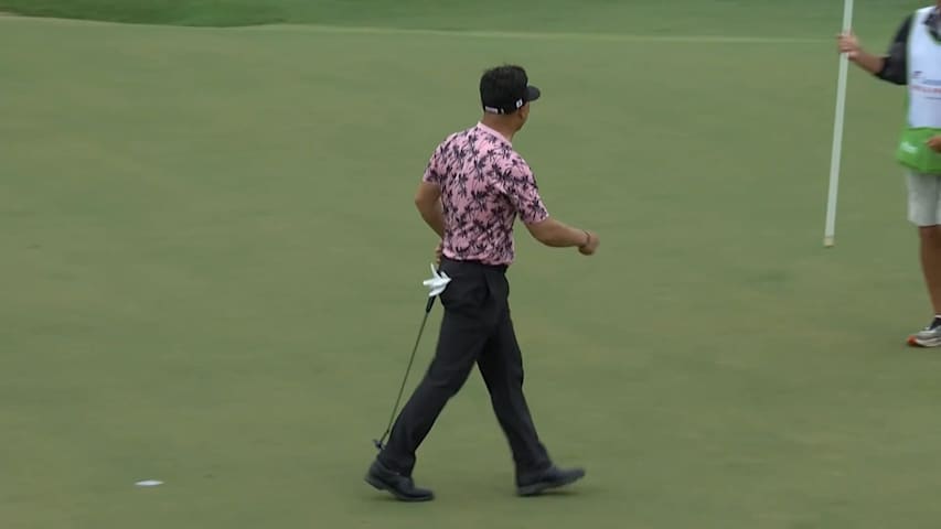 Y.E. Yang's excellent tee shot leaves short putt for birdie at FURYK & FRIENDS