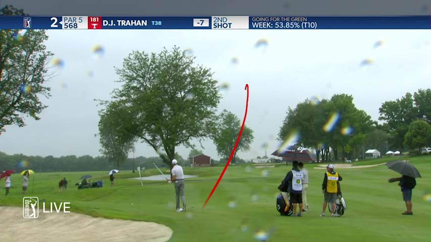 D.J. Trahan reaches in two to set up birdie at John Deere