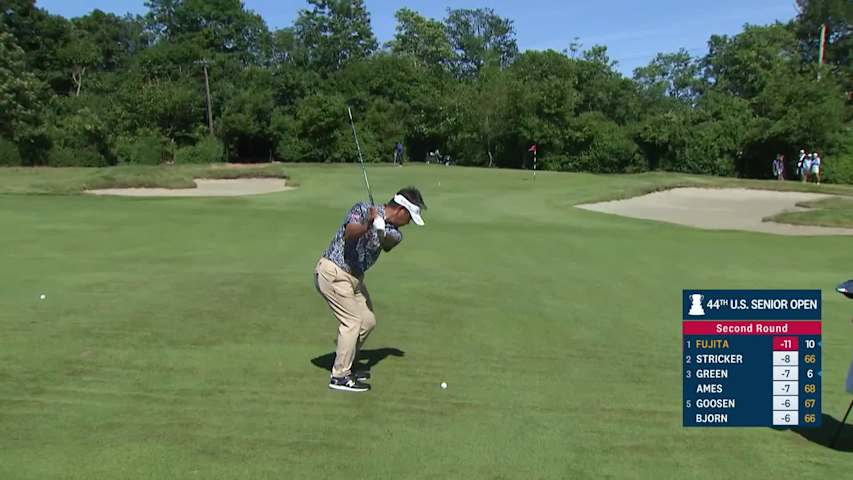 Hiroyuki Fujita spins second down the slope and birdies at U.S. Senior Open