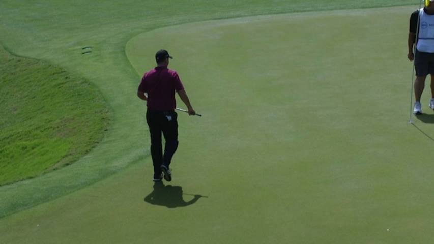 Marcus Fraser holes unlikely eagle putt at Dell Match Play