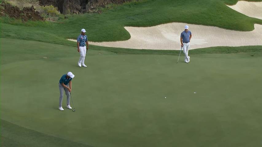 Austin Smotherman drains 19-footer for birdie at Black Desert