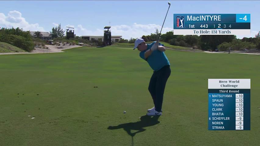 Robert MacIntyre hits 127-yard approach to 18 feet, sets up birdie