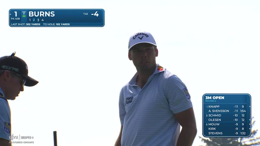 Sam Burns makes birdie on No. 1 at 3M Open