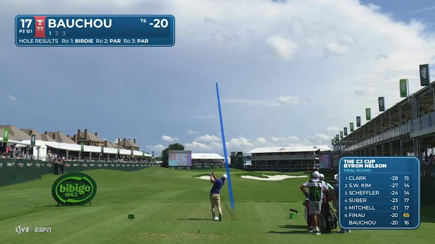 Zachary Bauchou hits tee shot to 8 feet, sets up birdie on No. 17 at THE CJ CUP