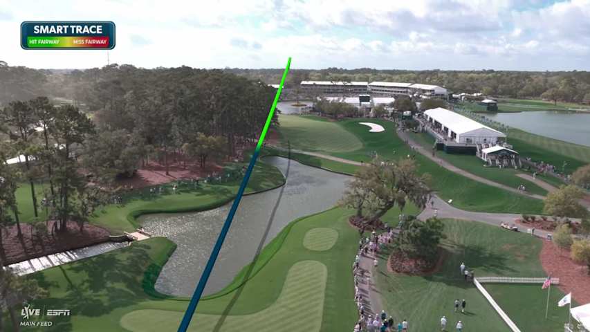 Tommy Fleetwood holes 29-foot eagle putt on No. 16 at THE PLAYERS