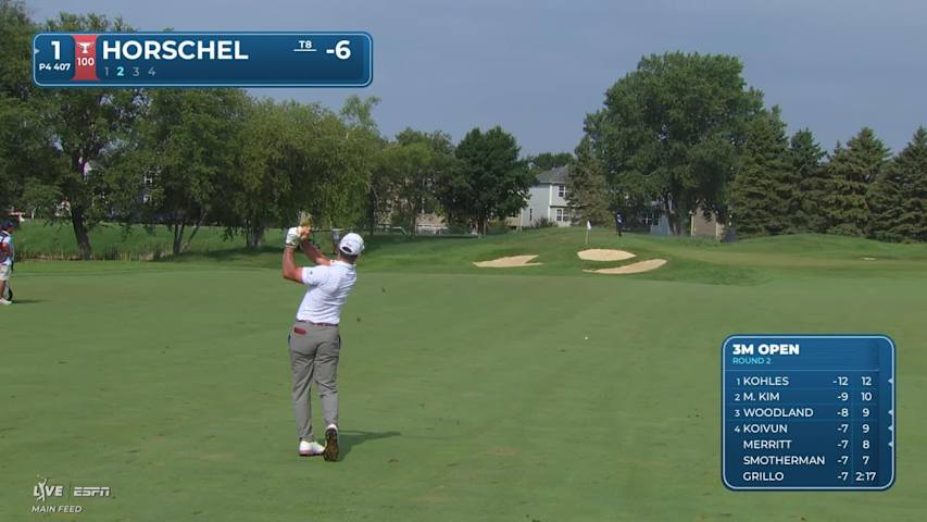 Billy Horschel's 116-yard approach sets up birdie on No. 1 at 3M Open