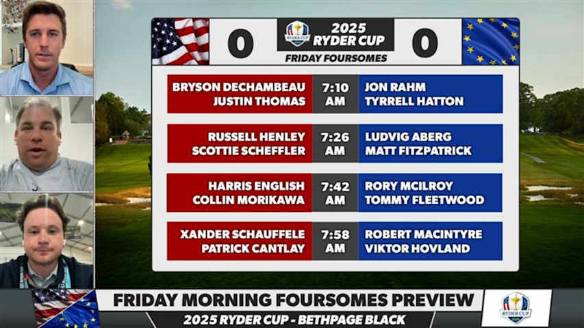 Predictions for Friday Foursomes at the Ryder Cup