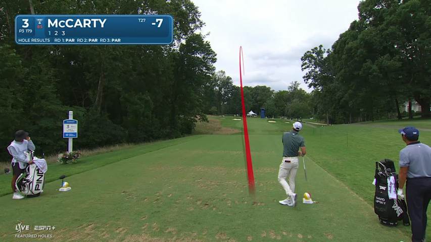 Matt McCarty makes birdie on No. 3 at Wyndham