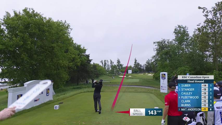 Matthew Anderson hits tee shot to 4 feet, sets up birdie on No. 7 at RBC Canadian