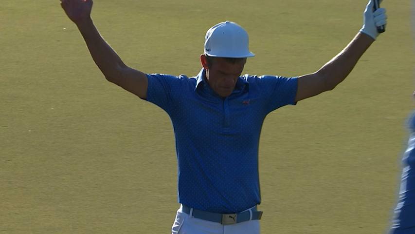 Jesper Parnevik's birdie putt on No. 18 at Rapiscan Classic