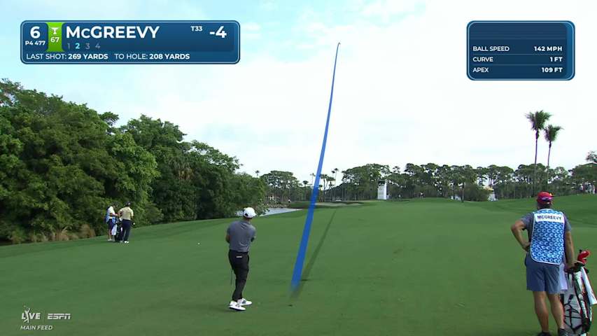 Max McGreevy pours in 24-foot birdie putt on No. 6 at Cognizant Classic