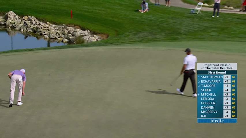 Gary Woodland sinks 38-foot birdie putt on No. 11 at Cognizant Classic