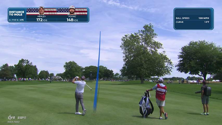 Russell Henley makes birdie on No. 4 at Travelers