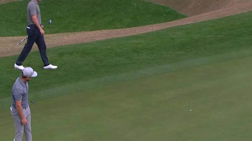 Sebastian Cappelen rolls in 25-foot birdie putt at The American Express
