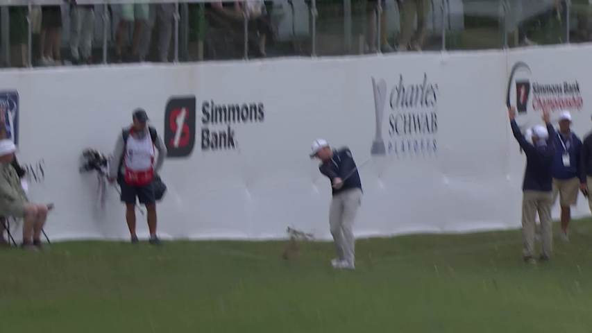 Jason Caron makes birdie on No. 18 at Simmons Bank Championship