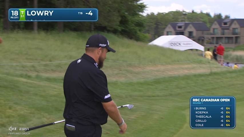 Shane Lowry reaches par-5 No. 18 in two, makes birdie at RBC Canadian