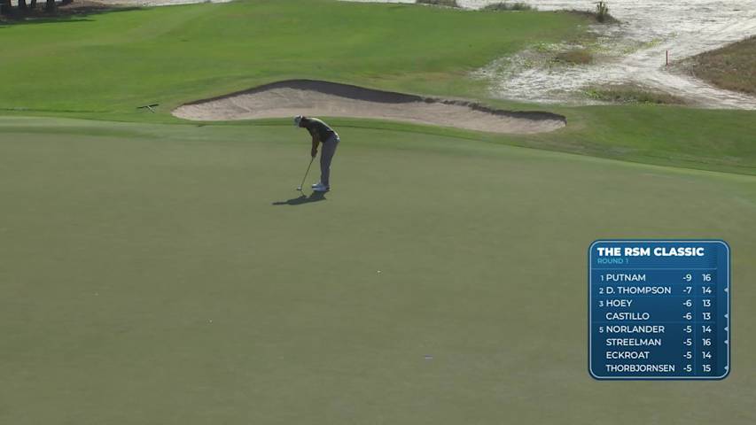 Mark Hubbard sinks 38-foot birdie putt on No. 3 at The RSM Classic
