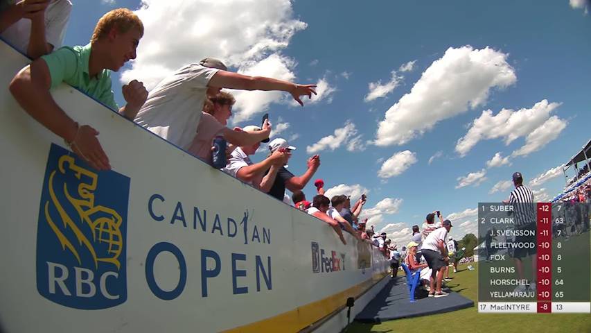 Robert MacIntyre hits tee shot to 10 feet, sets up birdie on No. 14 at RBC Canadian