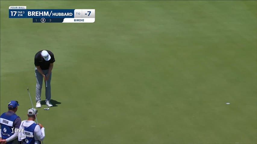 Ryan Brehm jars birdie putt at Zurich Classic