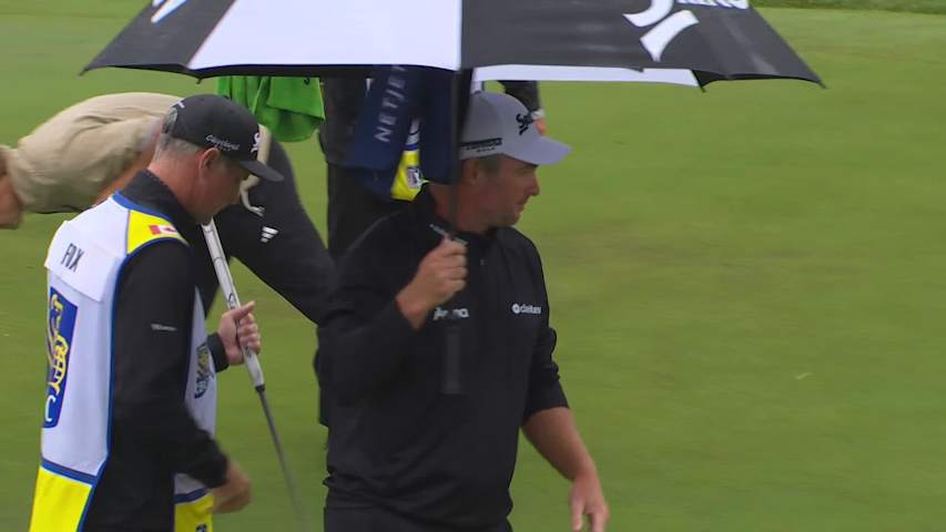 Ryan Fox sinks 7-foot putt for birdie on No. 5 at RBC Canadian