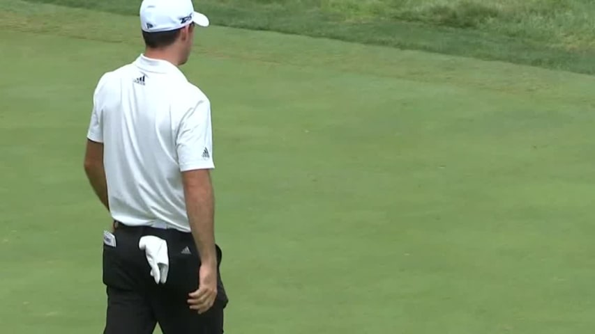 Nick Taylor’s birdie putt on No. 16 at John Deere