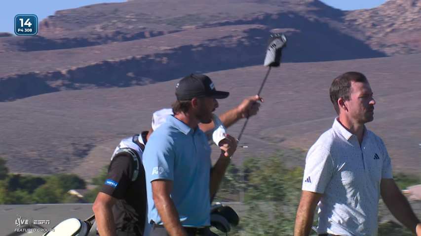 Max Homa's 296-yard drive sets up birdie on No. 14 at Bank of Utah