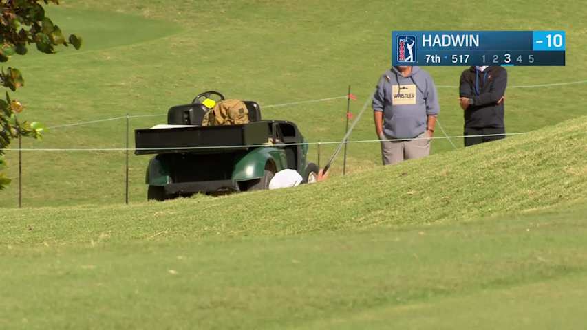 Adam Hadwin makes birdie on No. 7 at Butterfield Bermuda