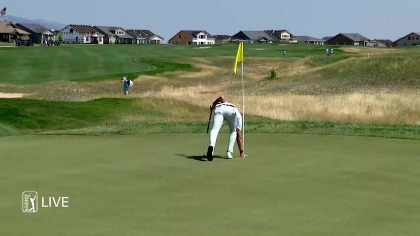 Brad Hopfinger sinks long birdie putt at TPC Colorado