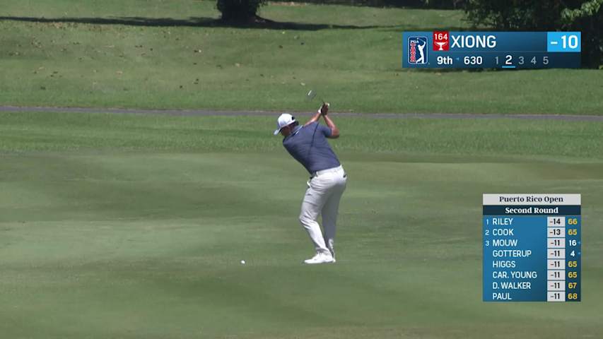 Norman Xiong hunts flagstick on par 5 and birdies at Puerto Rico