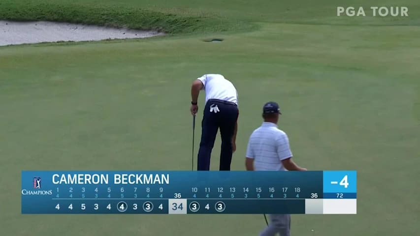 Cameron Beckman spins approach to set up birdie at FURYK & FRIENDS