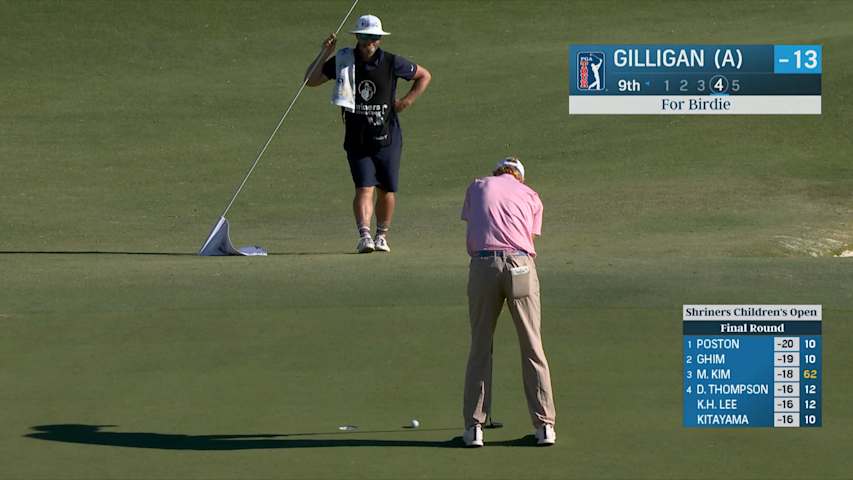 Ian Gilligan makes closing birdie at Shriners Children's Open