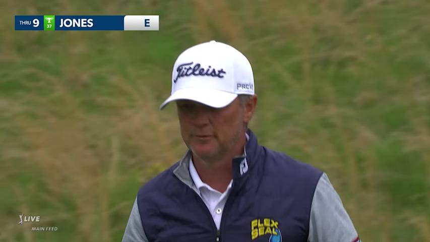 Matt Jones buries a 22-foot birdie putt at Wells Fargo