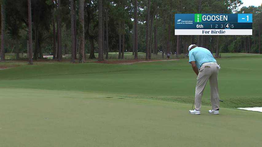 Retief Goosen makes birdie putt, moves to two under at Constellation FURYK & FRIENDS